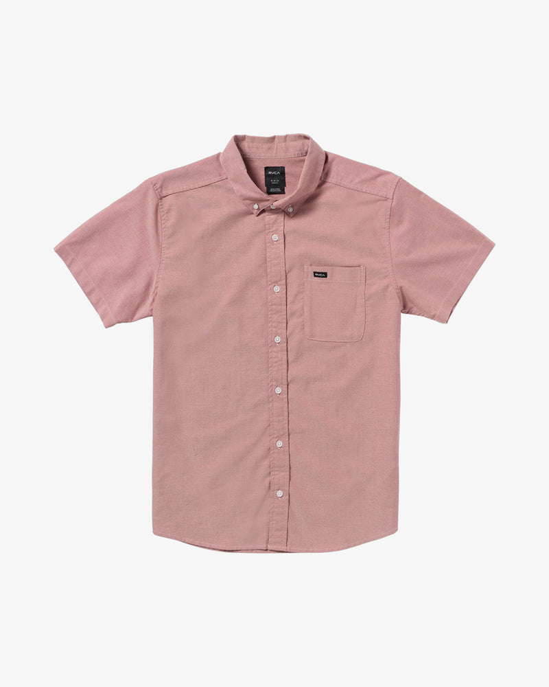 Load image into Gallery viewer, RVCA Men&#39;s Thatll Do Short Sleeves Shirt Dusty Pink AVYWT00544-DTP
