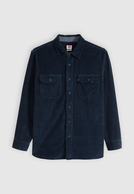 Levi's Men's Classic Relaxed Corduroy Worker Shirt Navy Blazer 195870419