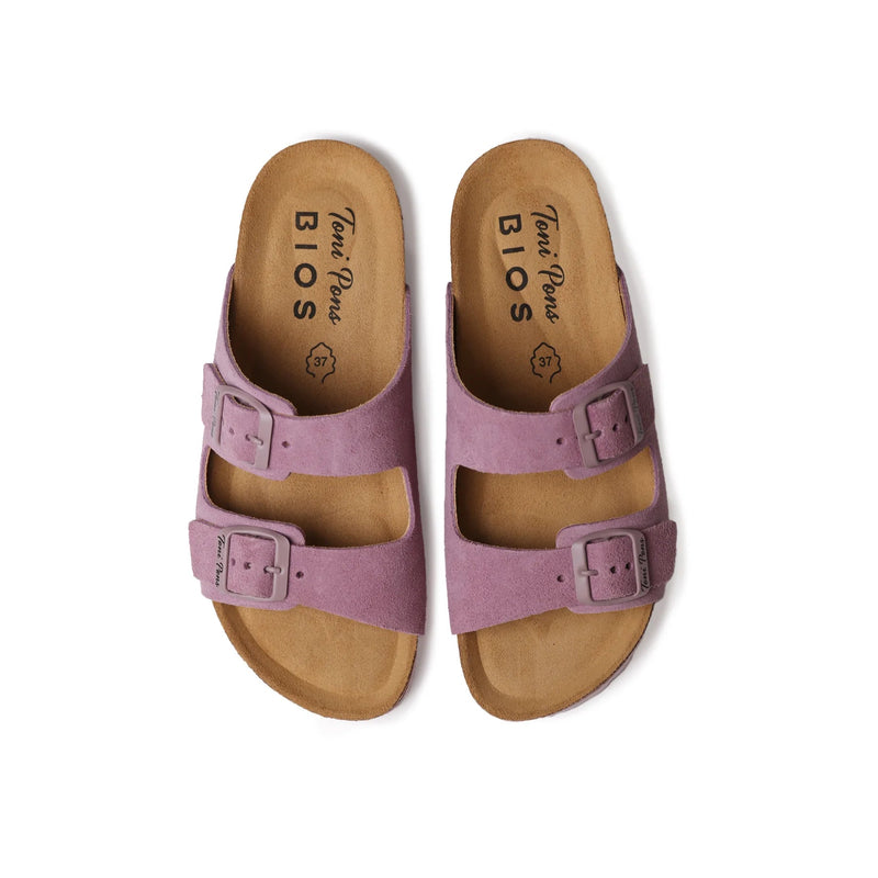 Load image into Gallery viewer, Nou Women's Cosimo Leather Cork Sandal Twilllight Mauve NOU264439-4162
