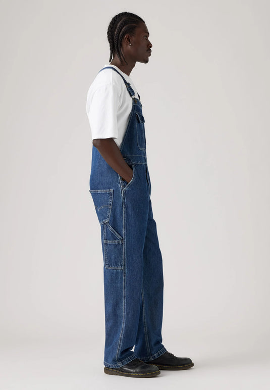 Levi's Men's Loose Overalls Jumpsuit Medium Wash 0057W0011