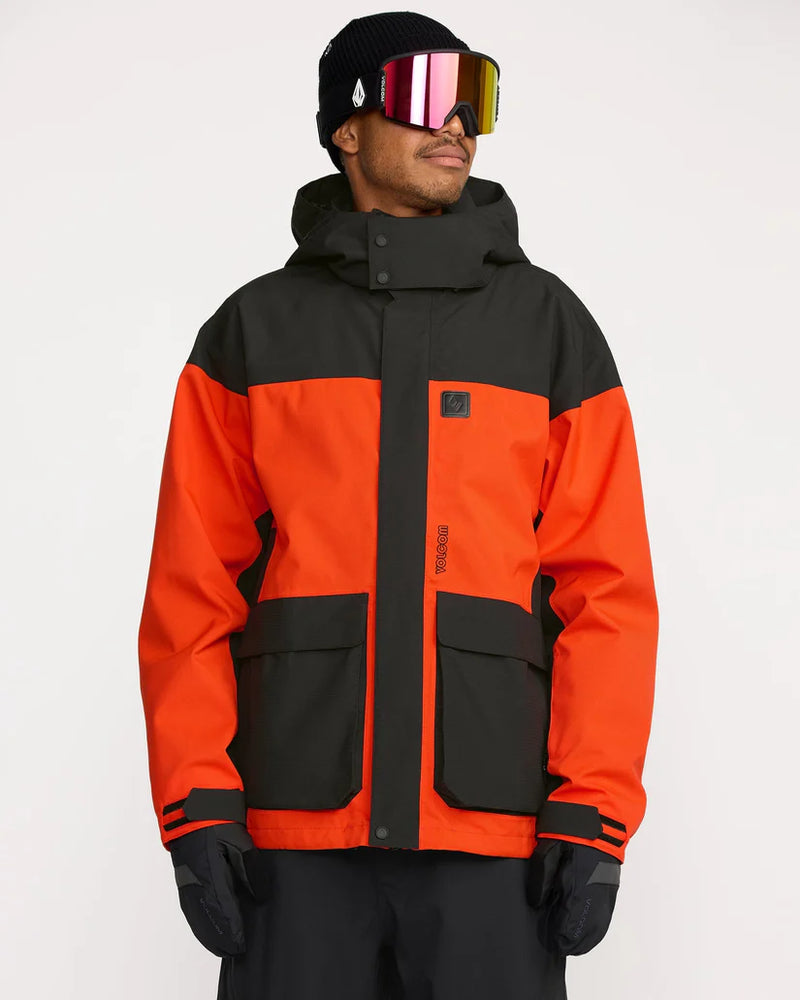 Load image into Gallery viewer, Volcom Men&#39;s Kleveland Snow Jacket Orange Shock G0652607-OSH
