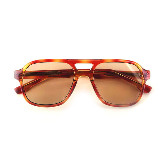 Moken Unisex Tommy Sunglasses Brown/Orange MKNK05-HAV-ORG