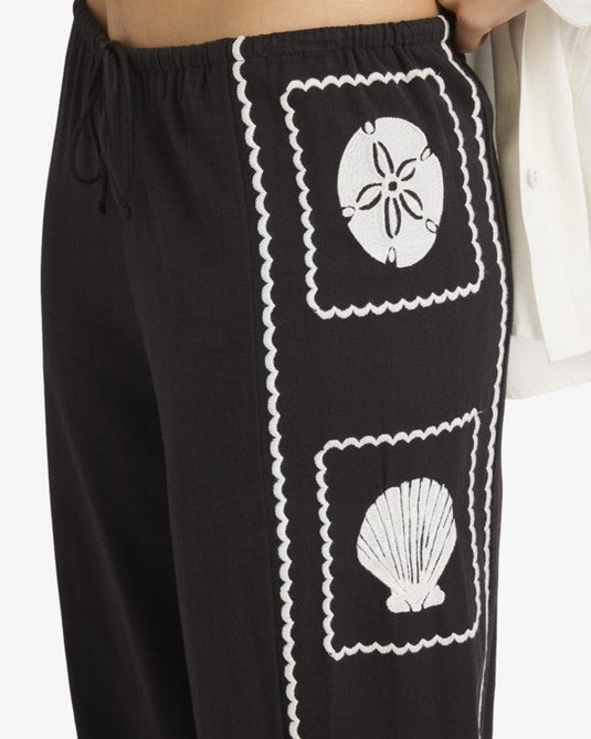 Billabong Women's Sea Side Dreamer Elasticated Pants Black Sands BL000244-BSD1