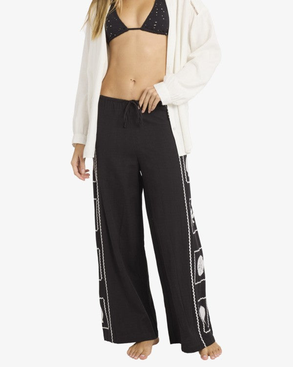 Load image into Gallery viewer, Billabong Women's Sea Side Dreamer Elasticated Pants Black Sands BL000244-BSD1
