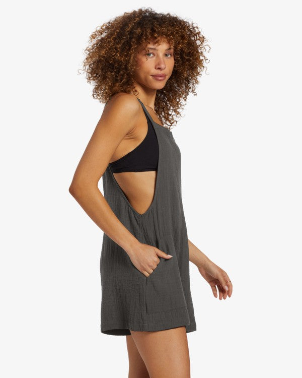 Load image into Gallery viewer, Billabong Women's Beach Crush Overall Black Sands BL000567-BSD1
