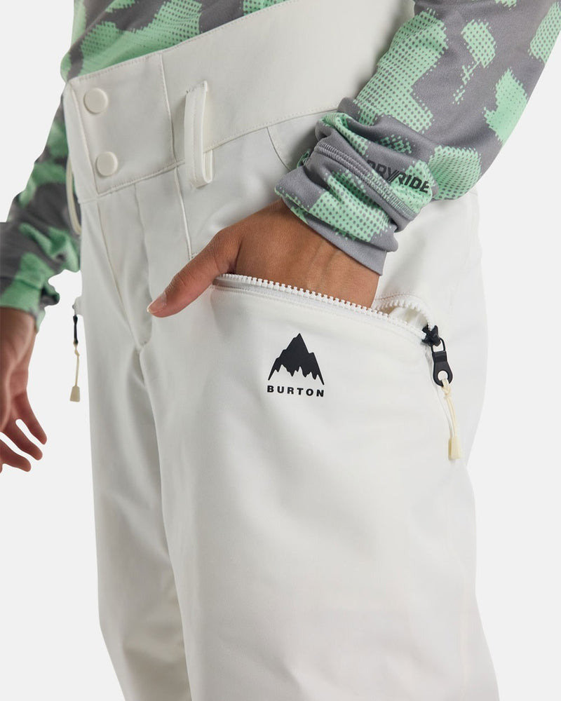 Load image into Gallery viewer, Burton Women's Marcy High Rise Snow Pants Stout White 22076102100
