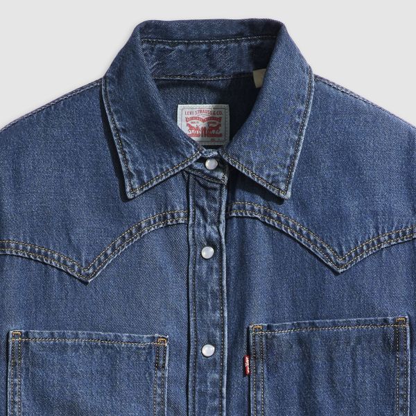 Load image into Gallery viewer, Levi's Women's Teodora Western Shirt Blue A72440007
