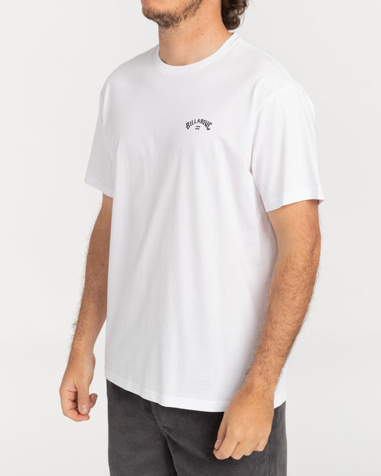 Billabong Men's Arch Wave T-Shirt White C1SS65BIP2-0010