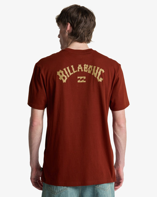Billabong Men's Arch Wave T-Shirt Fired Red C1SS65BIP2-RZA0