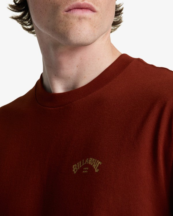 Load image into Gallery viewer, Billabong Men&#39;s Arch Wave T-Shirt Fired Red C1SS65BIP2-RZA0
