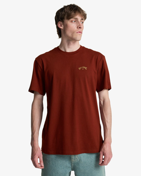 Billabong Men's Arch Wave T-Shirt Fired Red C1SS65BIP2-RZA0
