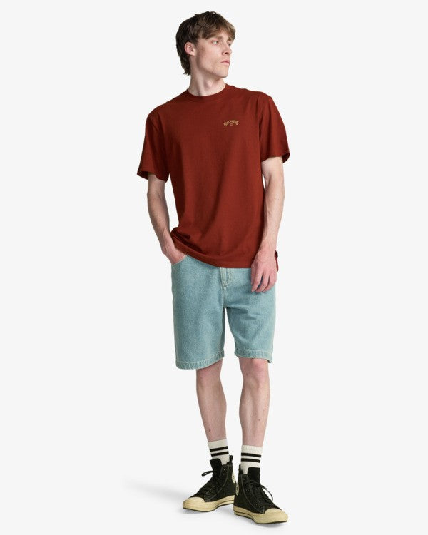Load image into Gallery viewer, Billabong Men&#39;s Arch Wave T-Shirt Fired Red C1SS65BIP2-RZA0
