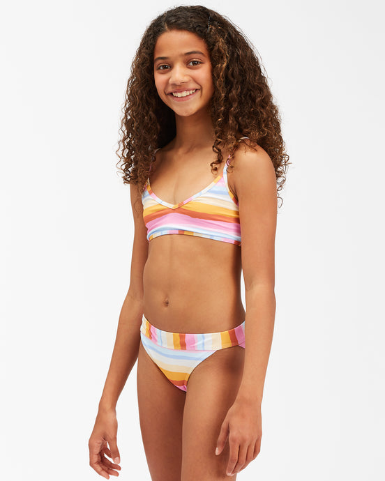 Billabong Girls' On A Rainbow Reversible High Neck Bikini Set - Multi