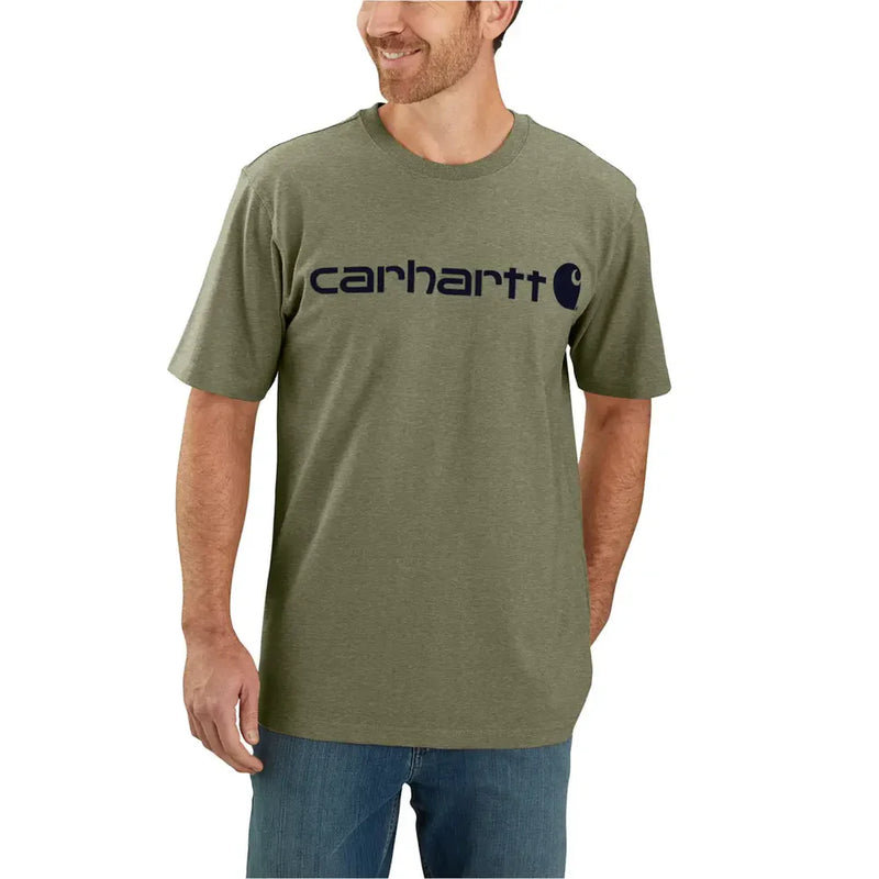 Load image into Gallery viewer, Carhartt Men's Dearborn Relaxed Logo T-Shirt Dusty Olive 103361-DOV

