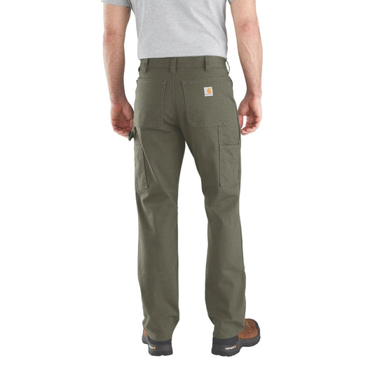 Carhartt Men's Relaxed Straight Rugged Flex Duck Double-Front Dungaree Moss 103334-316
