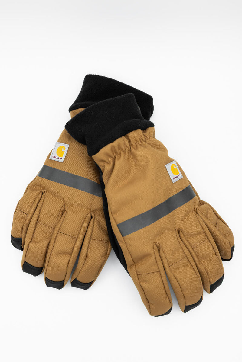 Load image into Gallery viewer, Carhartt Women's Insulated Duck/Synthetic Leather Knit Cuff Gloves Brown GL0781W-BROWN
