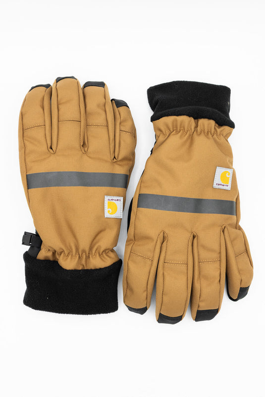 Carhartt Women's Insulated Duck/Synthetic Leather Knit Cuff Gloves Brown GL0781W-BROWN