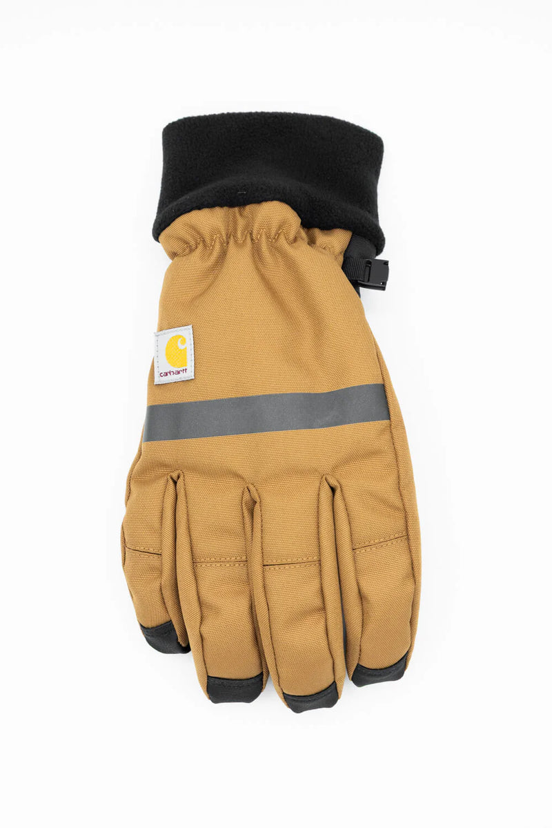 Load image into Gallery viewer, Carhartt Women's Insulated Duck/Synthetic Leather Knit Cuff Gloves Brown GL0781W-BROWN
