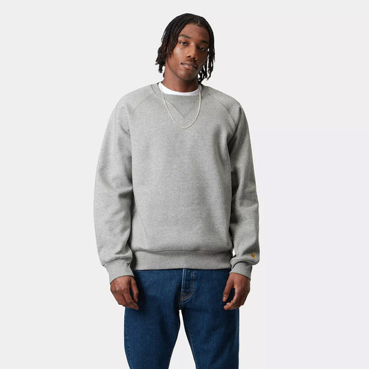 Carhartt Mens' Loose Fit Midweight Crewneck Sweatshirt Heather Gray K124-HGY