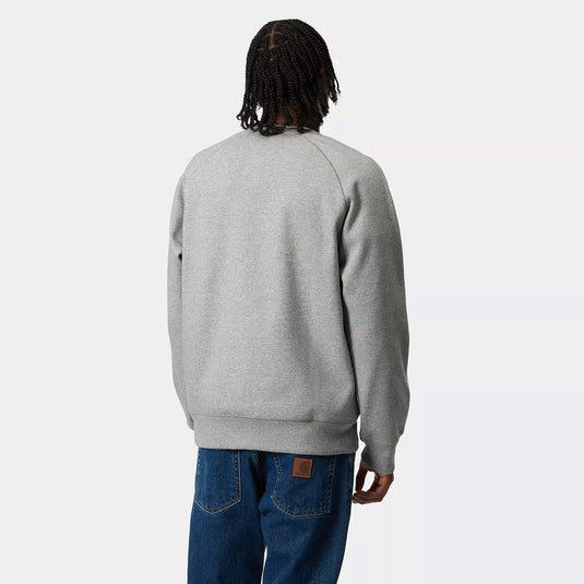 Carhartt Mens' Loose Fit Midweight Crewneck Sweatshirt Heather Gray K124-HGY