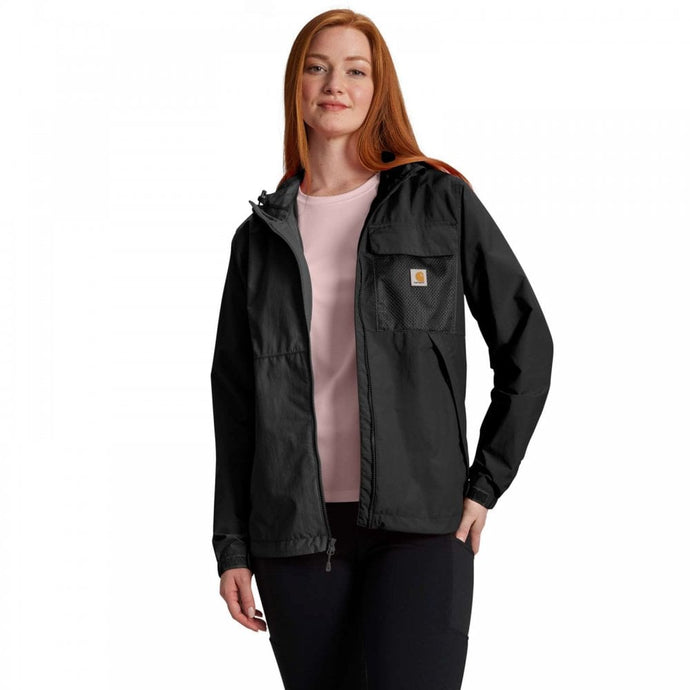 Carhartt Womens' Storm Defender Lightweight Hooded Packable Jacket Black 106904-N04