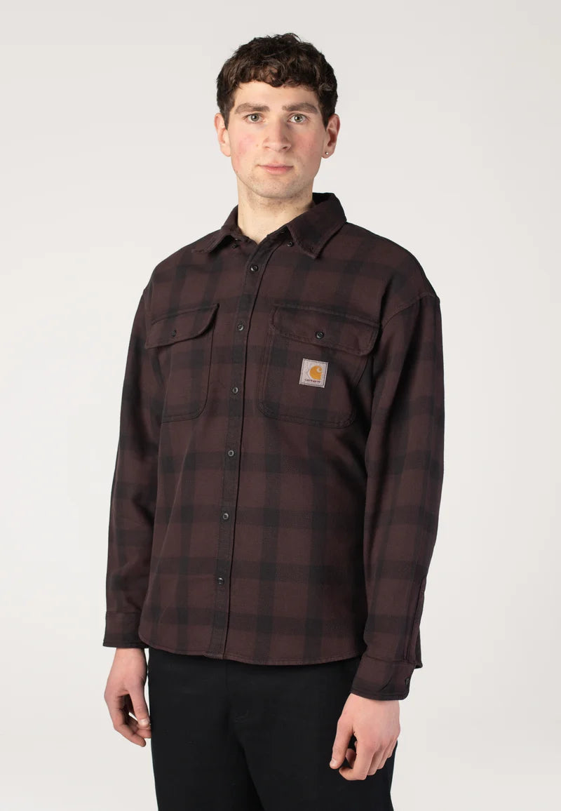 Load image into Gallery viewer, Carhartt Men's Everett Loose Long Sleeve Plaid Shirt Brown 107702-EE6

