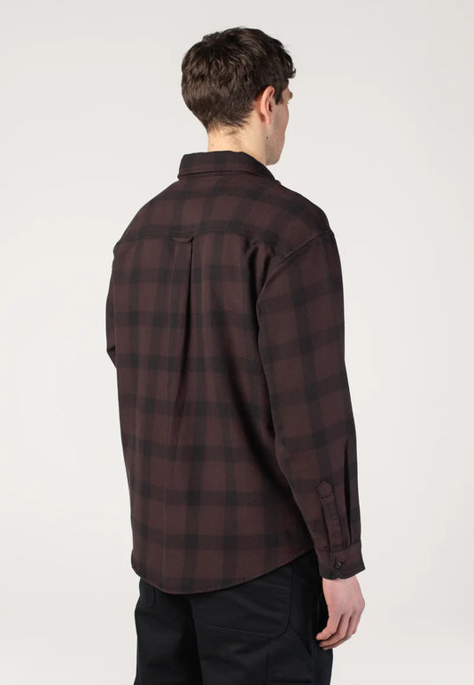 Carhartt Men's Everett Loose Long Sleeve Plaid Shirt Brown 107702-EE6