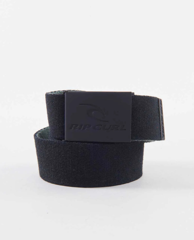 Load image into Gallery viewer, Rip Curl Men&#39;s Snap Revo Webbed Belt Black/Olive CBECL1-6696
