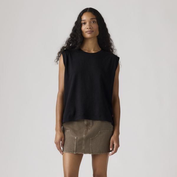 Load image into Gallery viewer, Levi's Women's Boxy Tank Top Black A87940020
