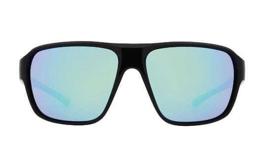 Red Bull Unisex Spect Chop Sunglasses Gloss Black with Green Mirror CHOP-04P