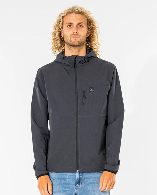 Rip Curl Men's Elite Anti-Series Zip Through Jacket Black CJKAX9-0090