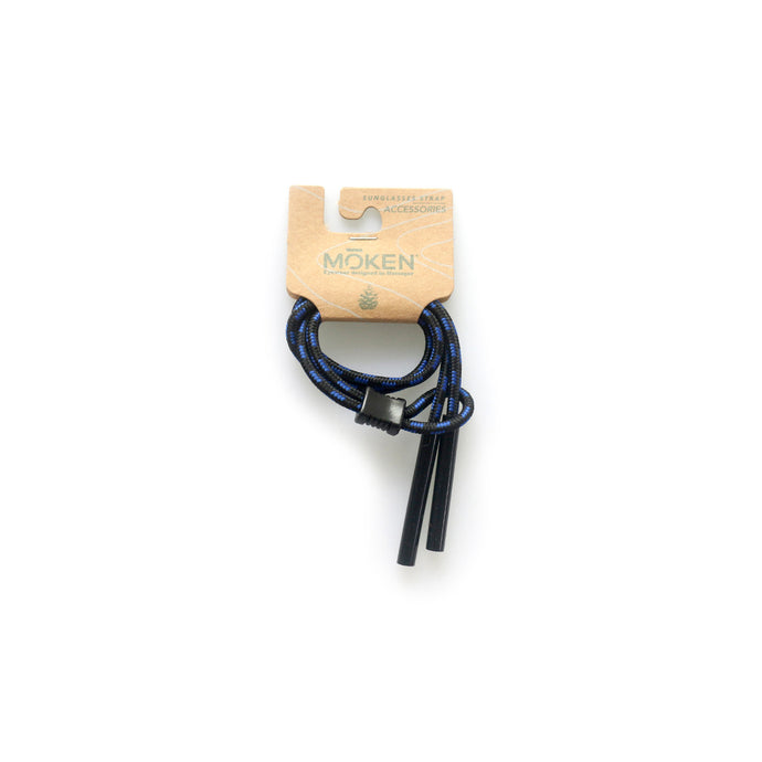 Moken Unisex Sunglasses Cords Black UMKN04-BLK-BLU