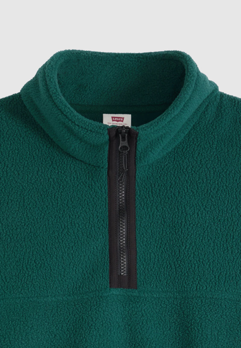 Load image into Gallery viewer, Levi's Men's Redwood Half Zip Fleece Ponderosa Pine Green 00844M0001
