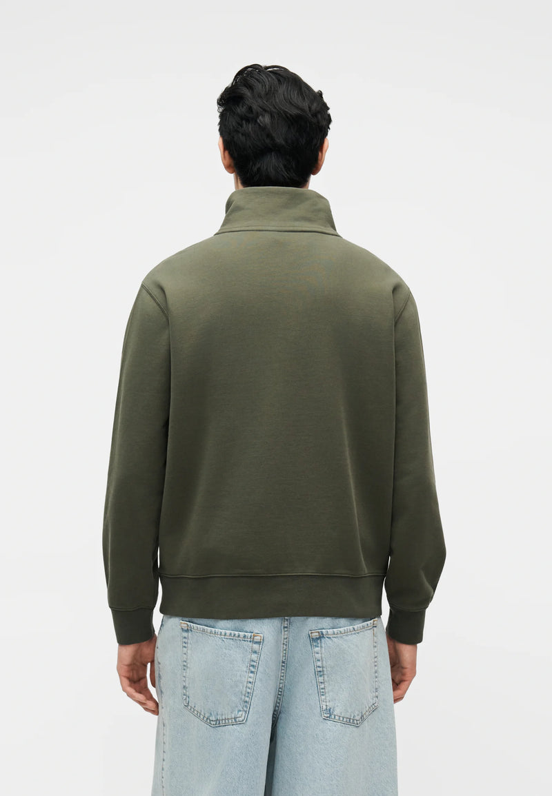 Load image into Gallery viewer, Levi's Men's Original Housemark Quarter-zip Pullover Sweatshirt Green A8606-0019
