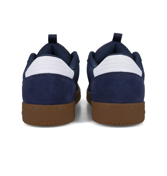 DC Mens' DC Astrix Leather Shoes Navy/White/Gum DC02261-410