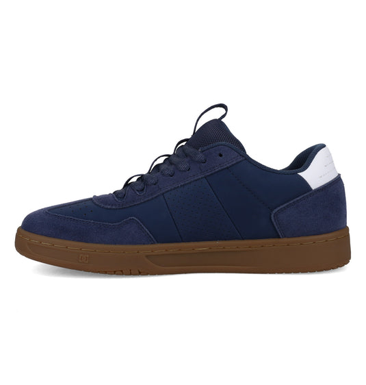 DC Mens' DC Astrix Leather Shoes Navy/White/Gum DC02261-410