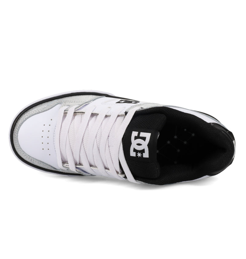 Load image into Gallery viewer, DC Women&#39;s Pure Leather Shoes White/Silver DC03068-102
