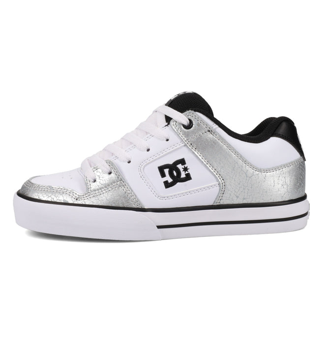 DC Women's Pure Leather Shoes White/Silver DC03068-102