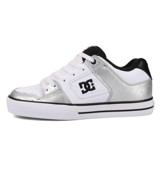 DC Women's Pure Leather Shoes White/Silver DC03068-102