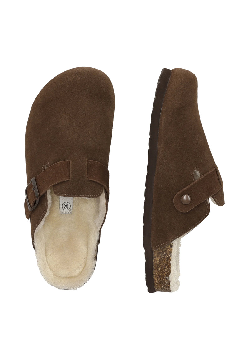 Load image into Gallery viewer, Cruz Unisex Camillo Leather Cork Clog W/warm Lining Chestnut CR244222-5139
