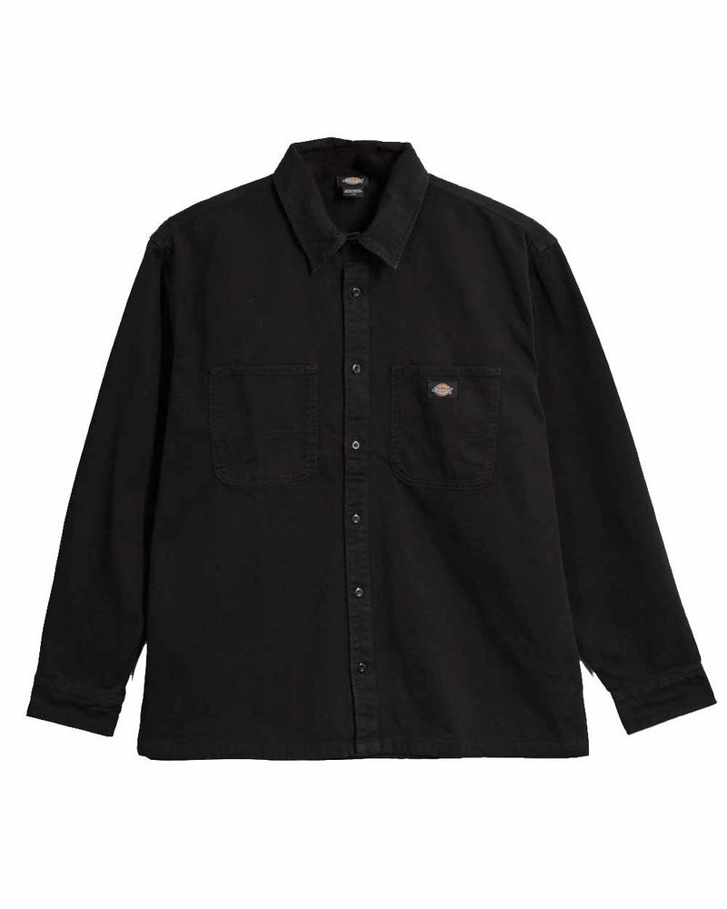 Load image into Gallery viewer, Dickies Men's 247 Garment Dyed Work Shirt Black DK0A8DUBBLK
