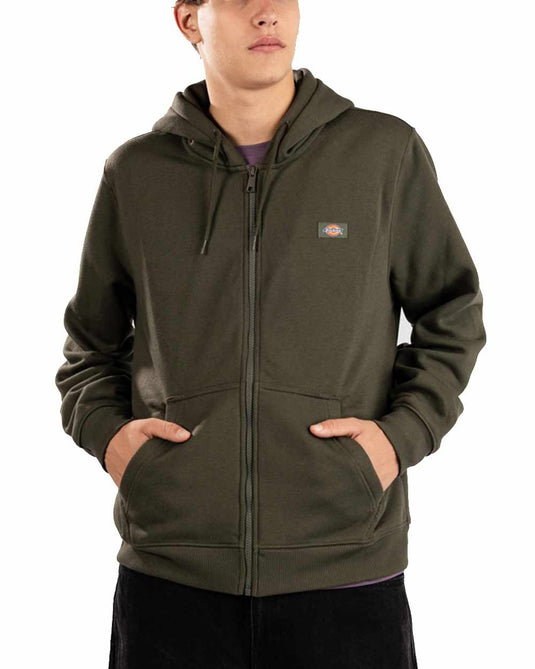 Dickies Men's Oakport Zip Hoodie Deep Depths DK0A4XD3L95