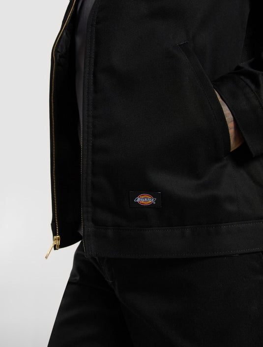 Dickies Men's Lined Eisenhower Jacket Black DK0A4XK4BLK