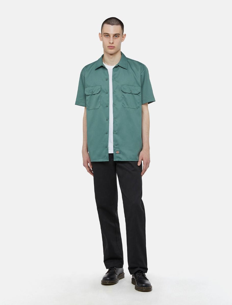 Load image into Gallery viewer, Dickies Men&#39;s Short Sleeve Regular Fit Work Shirt  Forest DK0A4XK7H151
