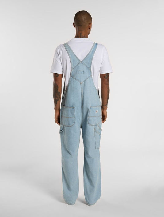 Dickies Men's Denim Classic Bib Vintage Blue DK0A4XYAC151