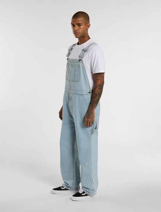 Dickies Men's Denim Classic Bib Vintage Blue DK0A4XYAC151