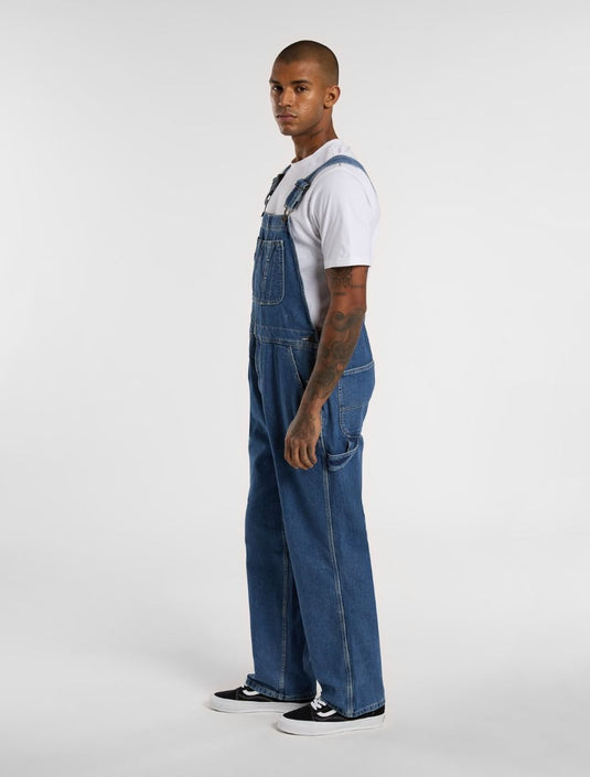 Dickies Men's Denim Classic Bib Classic Blue DK0A4XYACLB1