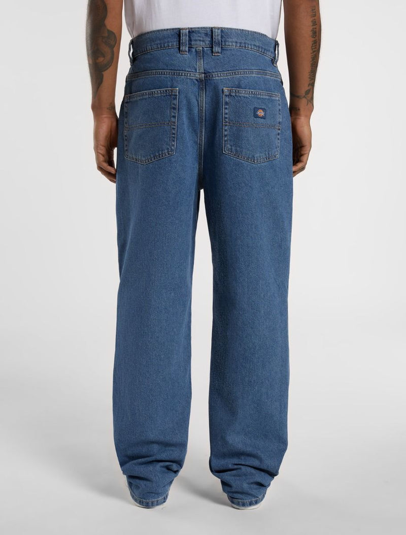 Load image into Gallery viewer, Dickies Men&#39;s Thomasville Relaxed Straight Jeans Classic Blue DK0A4XYKCLB
