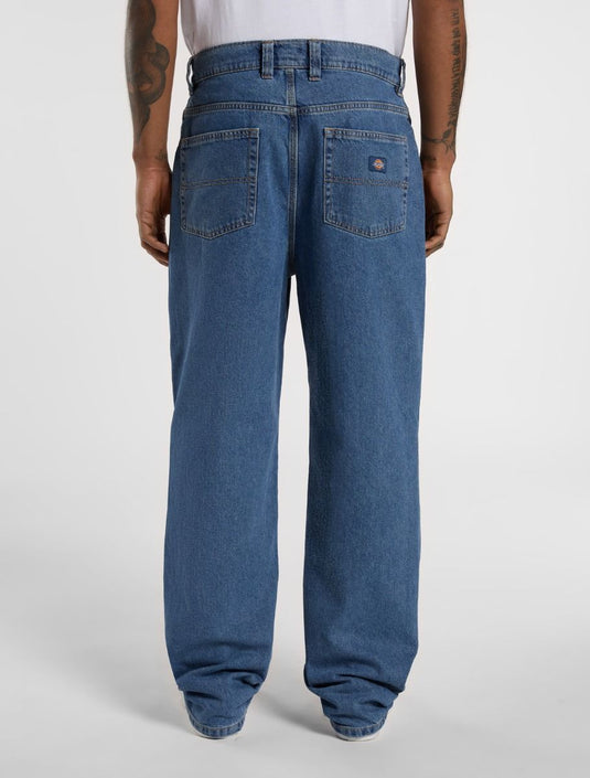 Dickies Men's Thomasville Relaxed Straight Jeans Classic Blue DK0A4XYKCLB