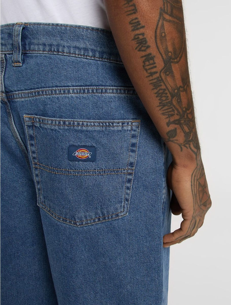 Load image into Gallery viewer, Dickies Men&#39;s Thomasville Relaxed Straight Jeans Classic Blue DK0A4XYKCLB
